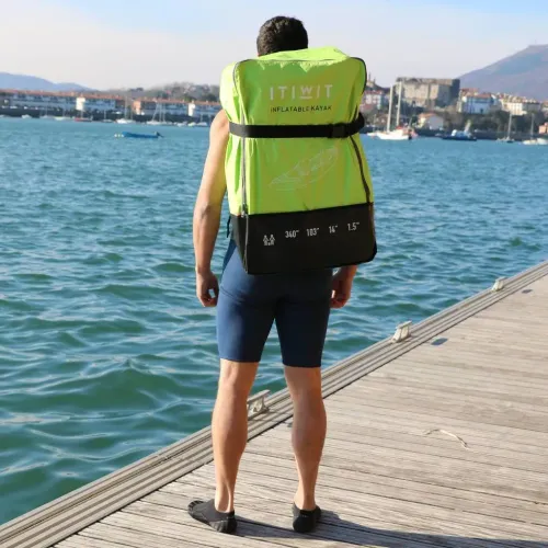 Decathlon inflatable kayak backpack